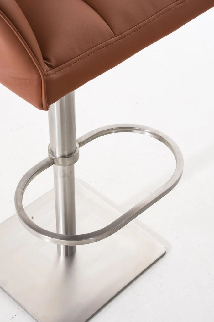 Set 2 sgabelli bar Damaso ecopelle acciaio inox 3