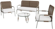 Loungeset per esterni - resistente al tempo - comfort sedile di lusso - inclusa tavola da caffè - facile da pulire