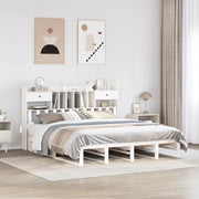 vidaXL Giroletto con Libreria senza Materasso 180x200 cm in Legno Pino