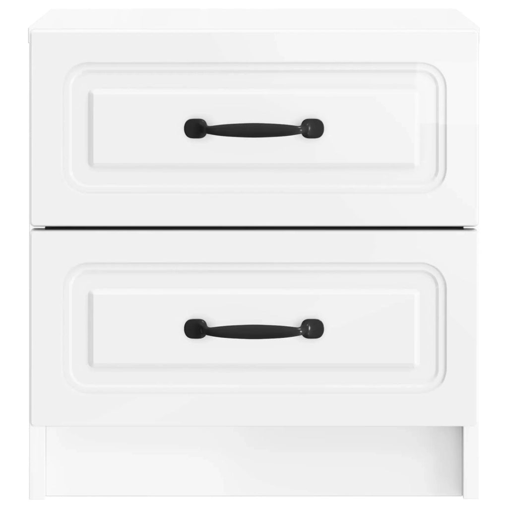 Armadio da Notte con cassetto Bianco Lucido 43 x 34,5 x 44,5 cm 895683