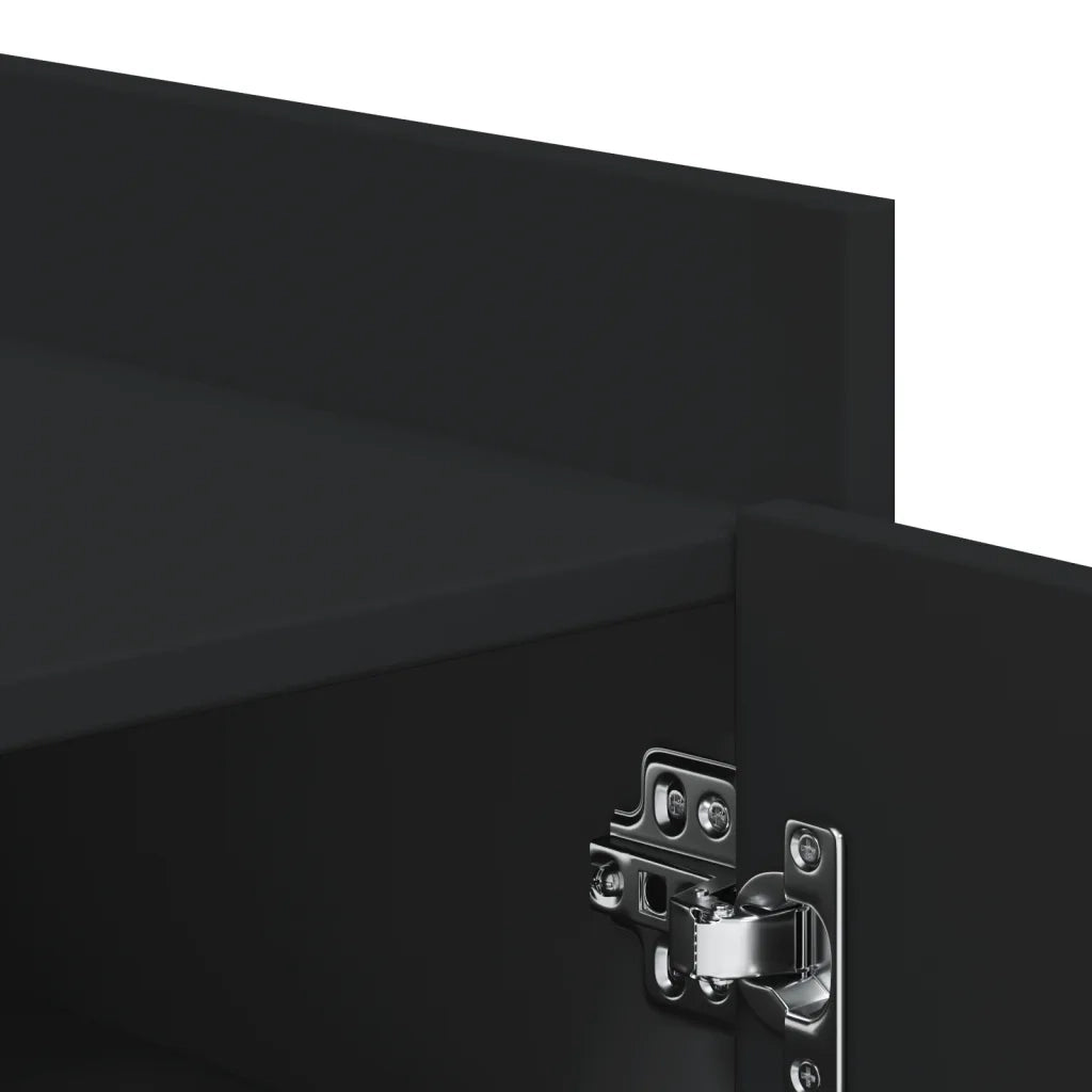 vidaXL Scarpiera Nera 52x37,5x100 cm in Legno Multistrato