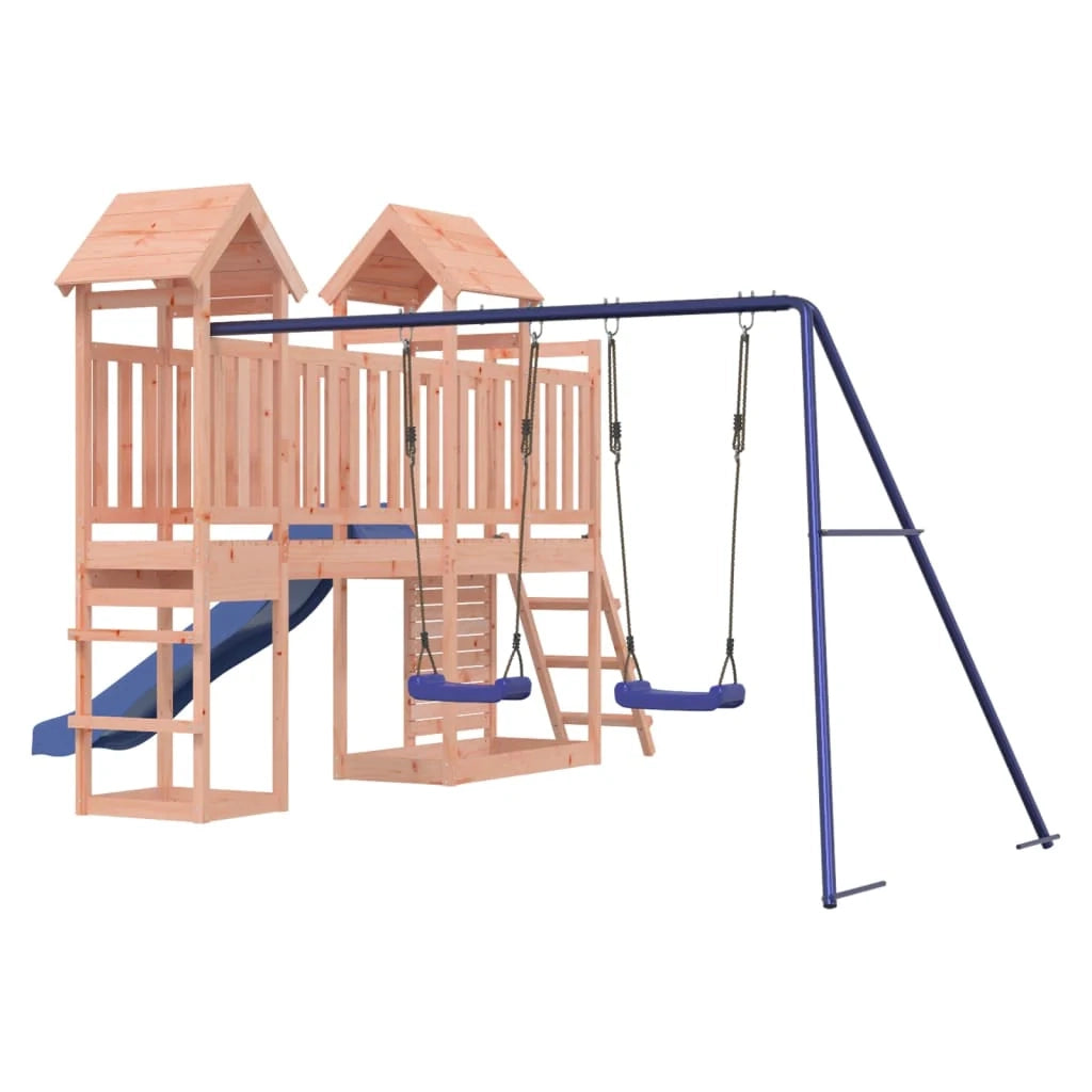 Altalena per parco giochi da esterno scivolo altalena robusta giochi da giardino 505 x 332 x 214 cm legno massello di abete Douglas 02_0004639