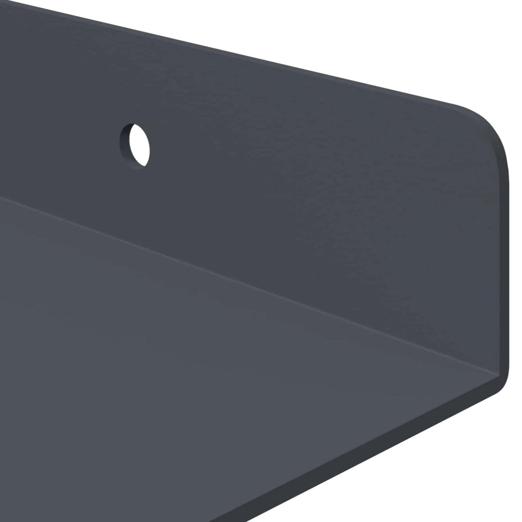 Mensola sospesa 4 pcs Antracite 100 x 18 x 2,5 cm Acciaio 8004049