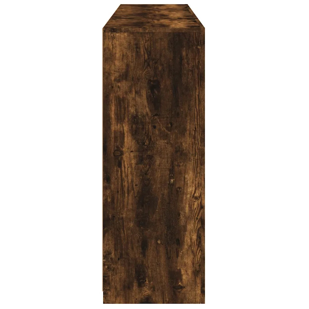 Credenze con Luci LED 3 pz | Madia | Buffet da pranzo | Armadio da pranzo Rovere Fumo in Legno Multistrato