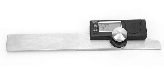Misuratore di Angolo Digitale in Acciaio Inossidabile - Portata di Misura 0-180 Gradi - Risoluzione 0,01 Gradi - Schermo Digitale Grande Dimensione - Precisione ± 0,5°