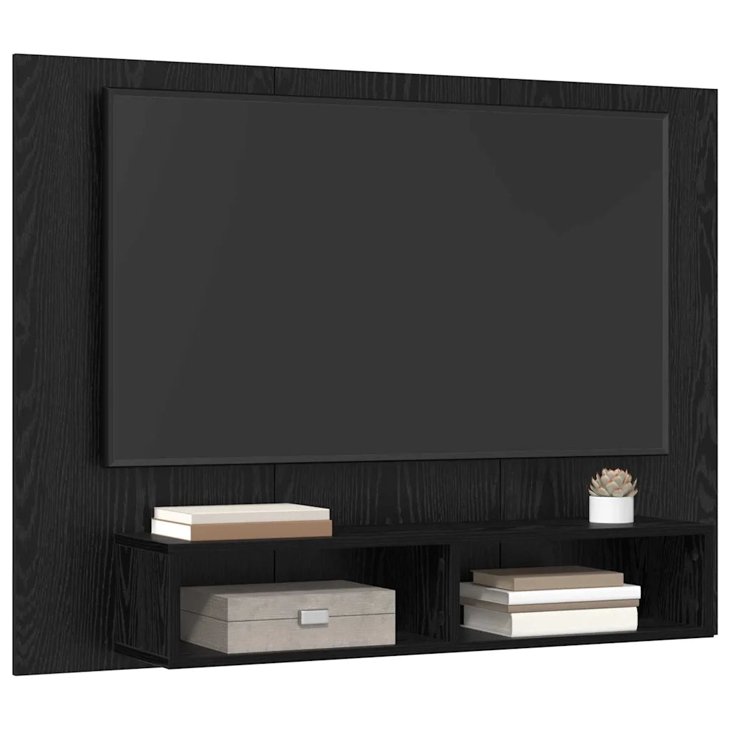 vidaXL Mobile TV da Parete Rovere nero 120 x 23.5 x 90 cm