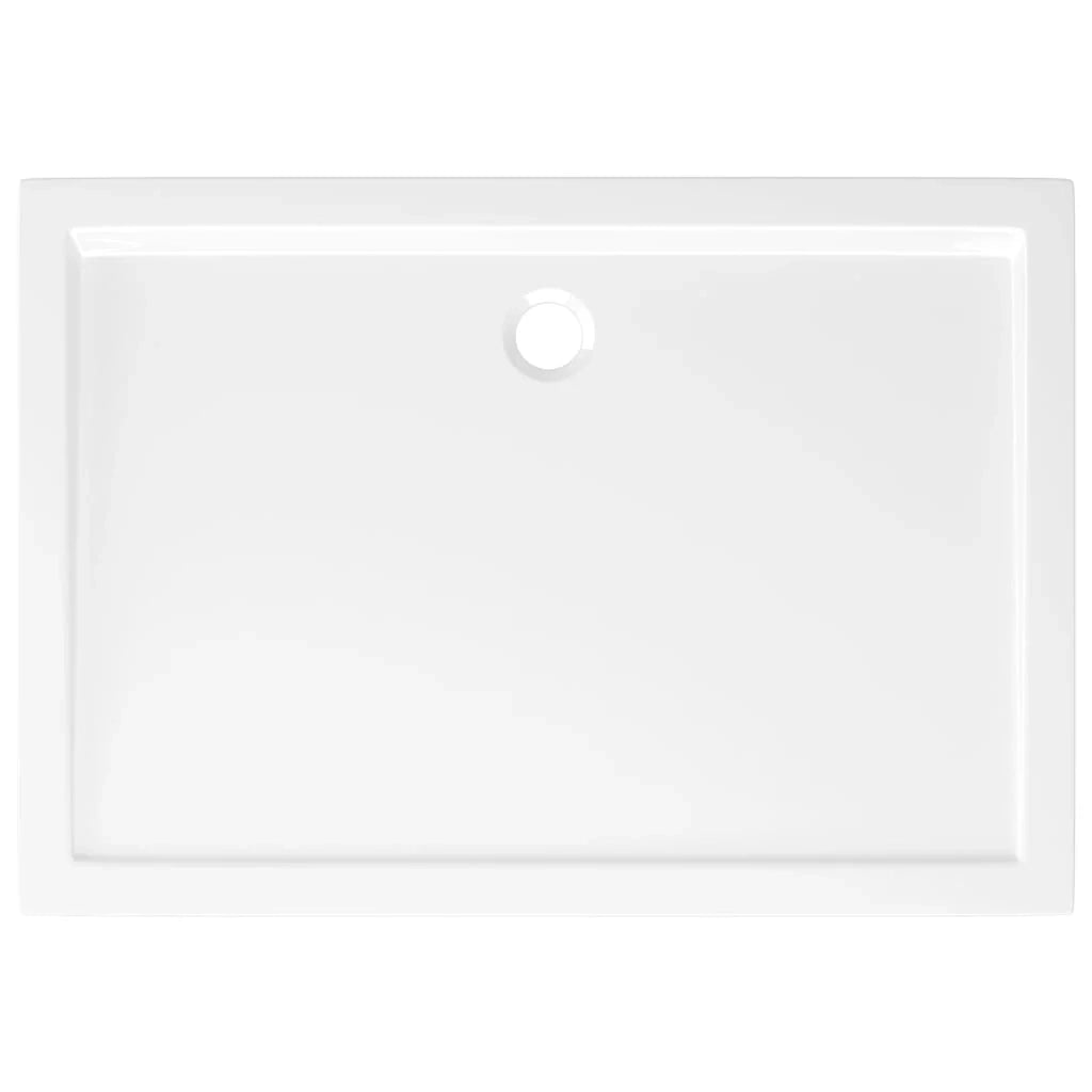 Piatto doccia base doccia piatto doccia bagno WC cabina doccia casa interno rettangolare ABS 80 x 110 cm bianco 02_0001953