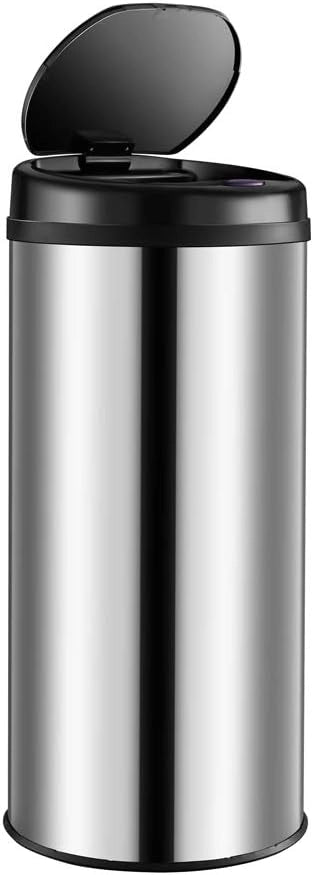 ® Cestino a Sensore incl. Cavo di Ricarica Acciaio Inox Display LED Touchless Pattumiera Smart Raccolta Differenziata