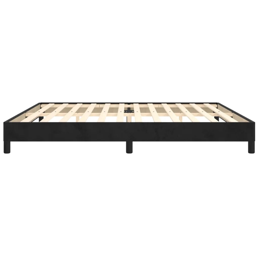 Giroletto senza Materasso Nero 200x200 cm in Velluto 346996