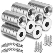 40 pezzi di magneti neodymium extra forti, 8x3mm magneti rotondi multifunzionali con testa e viti inculcate, per pannello magnetico, frigorifero, pannello magnetico, cucina, ufficio