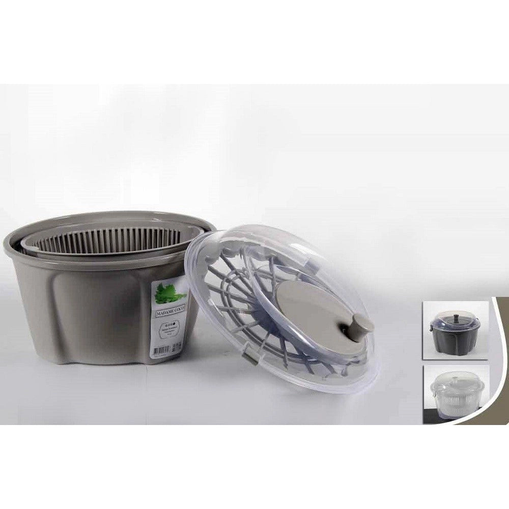 Trade Shop - Centrifuga Per Verdura Asciuga Insalata 28x18 Cm 4,4 Lt Colori Assortiti 681455 -