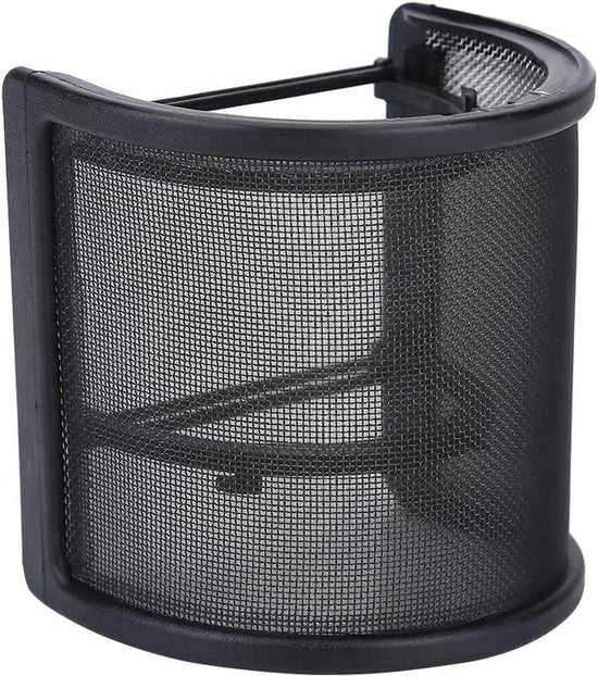Filtro di Popp per Microfono - Reticolo Metallico - Microfono Manuale - Paraschermo per Studio - Supporto - Qualità Professionale.