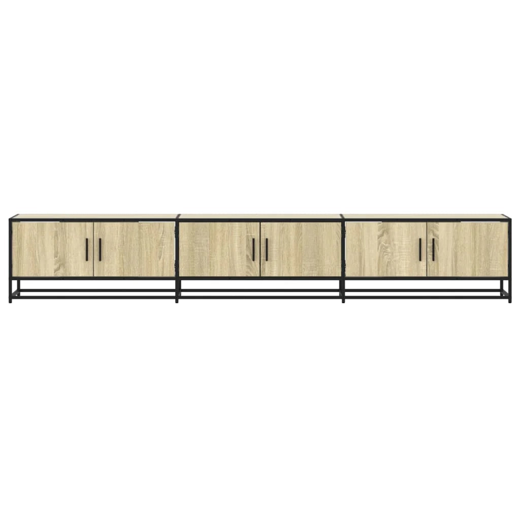 Mobile TV multimediale mensola TV credenza TV sala da pranzo soggiorno camera da letto rovere Sonoma 240 x 35 x 41 cm legno ingegnerizzato marrone 02_0027521