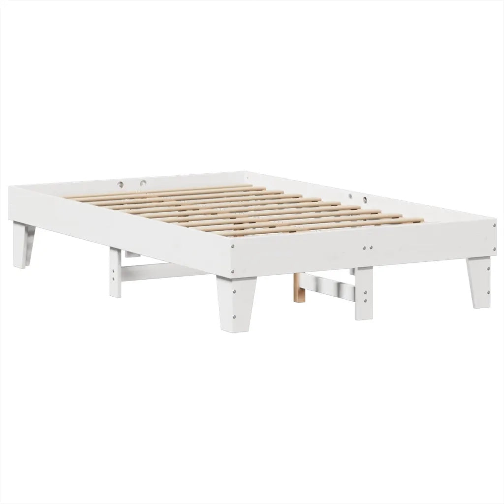vidaXL Letto senza Materasso Bianco 120x200 cm Legno Massello di Pino