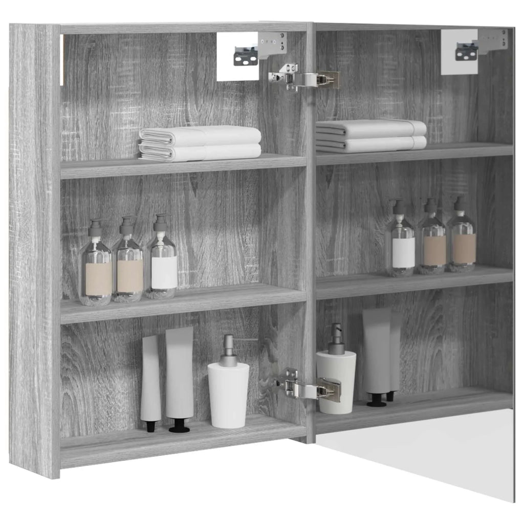 Mobiletto per specchio da bagno Grigio Sonoma 50 x 14,5 x 70 cm