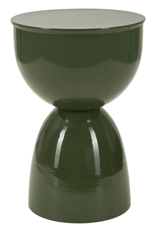 Tavolinetto Yao Verde Ø31x46 cm in Metallo Verde