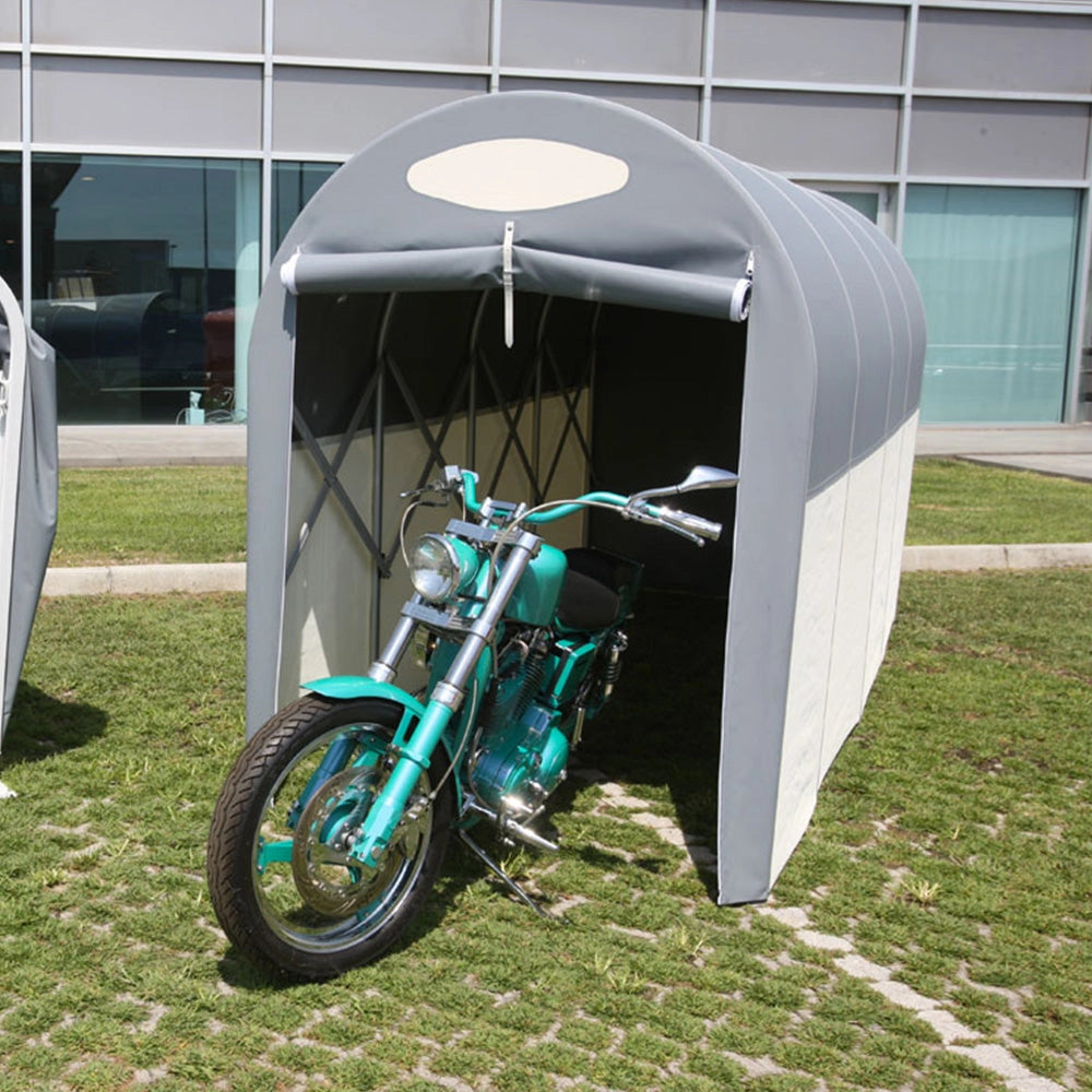 Motobox a Tunnel Copertura Box in PVC 360x120xh155 cm per Moto Scooter Grigio