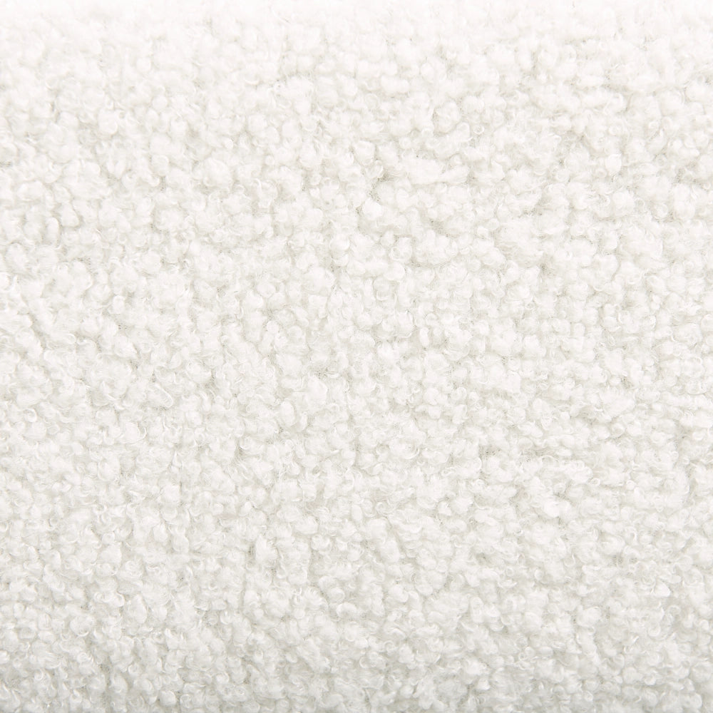 Letto a doghe Bianco Bouclè Imbottito 140 x 200 cm EU Matrimoniale Design Moderno