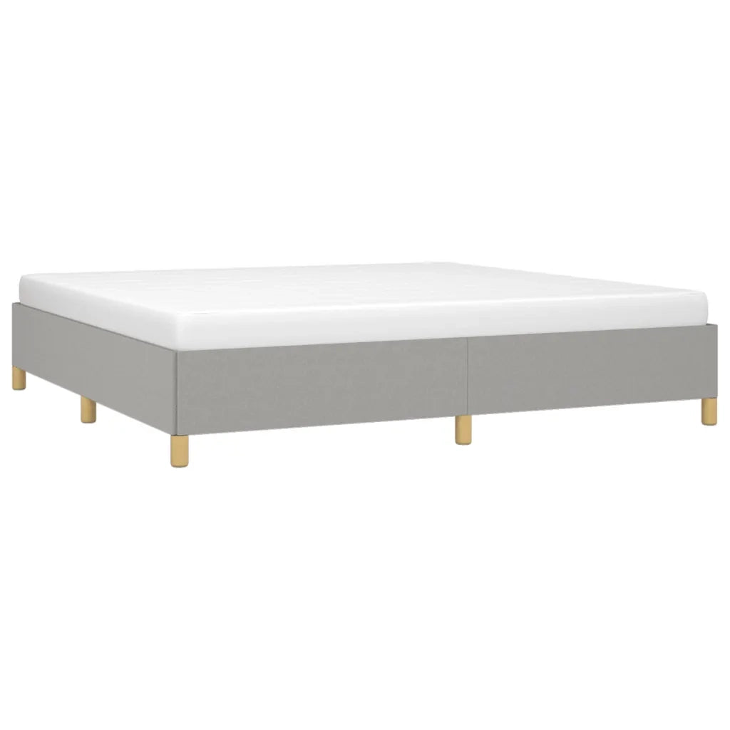 Giroletto senza Materasso Grigio Chiaro 200x200 cm Tessuto 347189