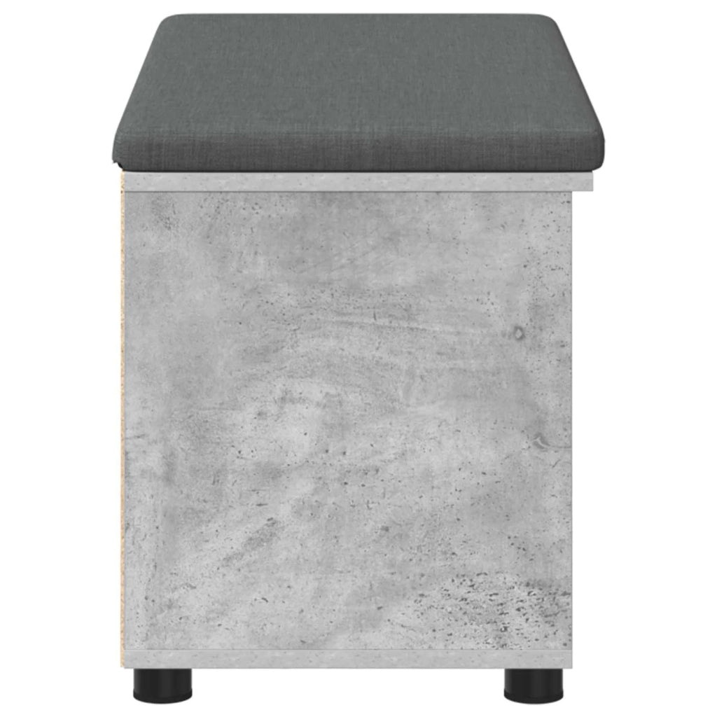 Panca per ingresso con cuscino-Sgabello-Panca da Corridoio Grigio cemento 80 x 38 x 46 cm 377501