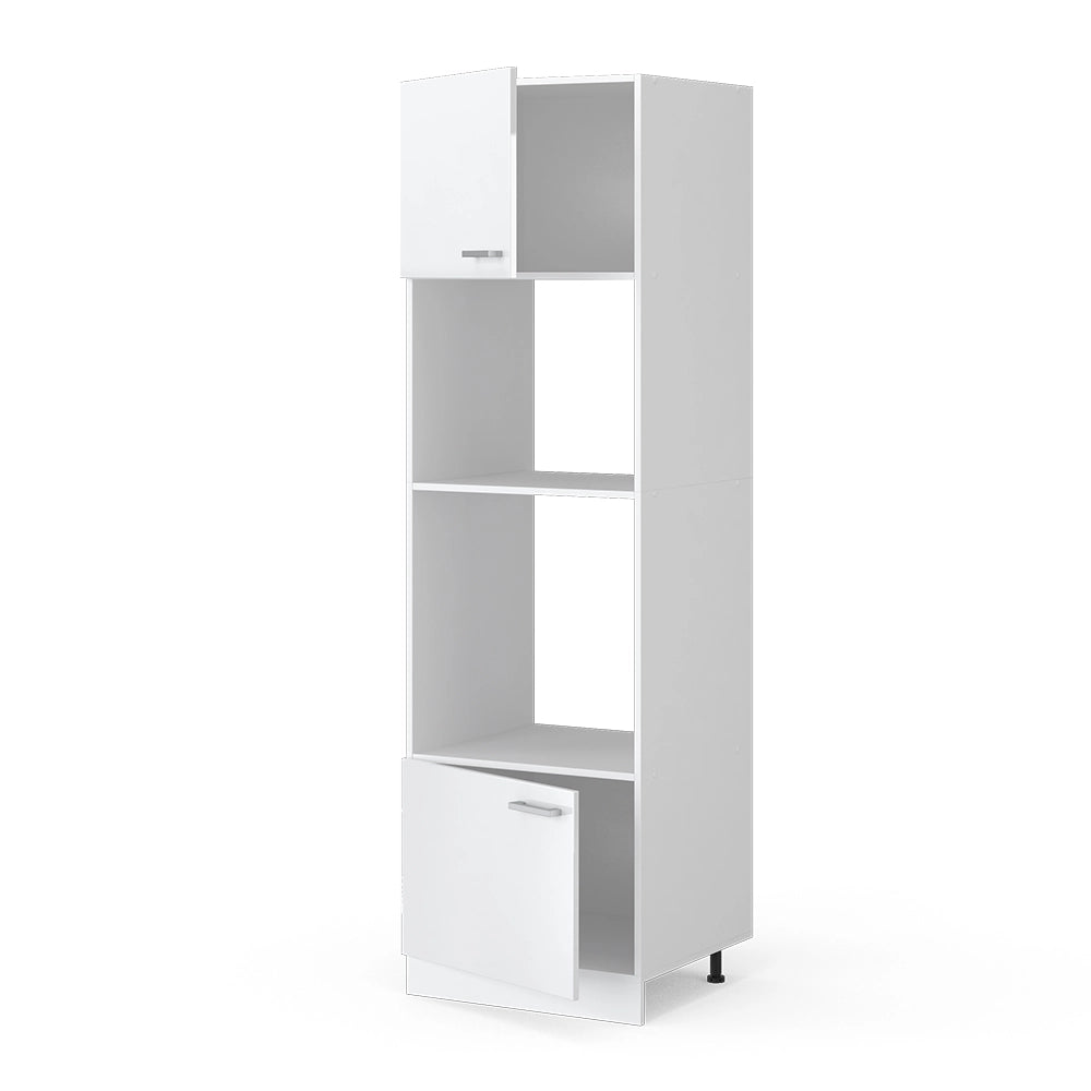 Vicco Dispensa universale Bianco lucido 60 cm con ripiani e ante a giorno