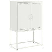 Buffet credenza cassettiera mobiletto mobile contenitore organizer cucina soggiorno salotto alto 68,5 x 38,5 x 107 cm acciaio bianco 02_0032481