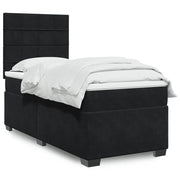 Giroletto a Molle con Materasso Nero 80x200 cm in Velluto 3290764