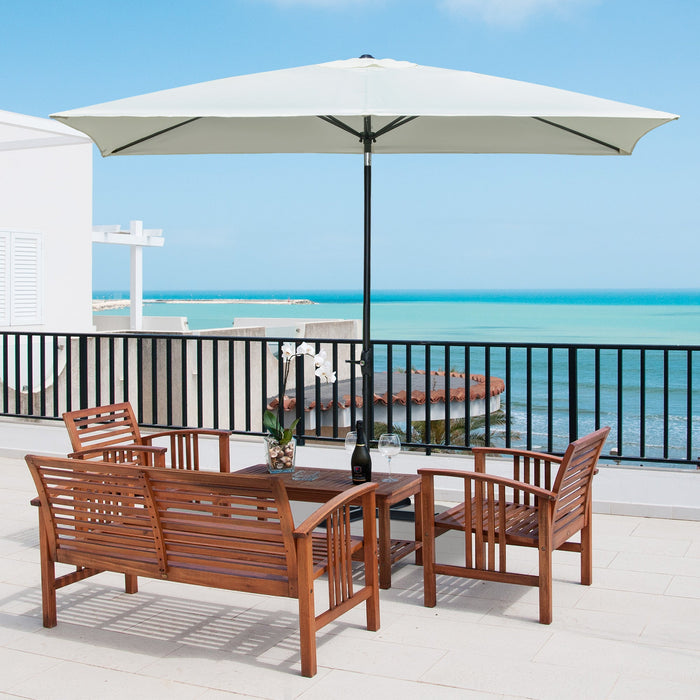 Ombrellone da Giardino 2x3 m Palo Ø38 mm in Alluminio e Poliestere Beige