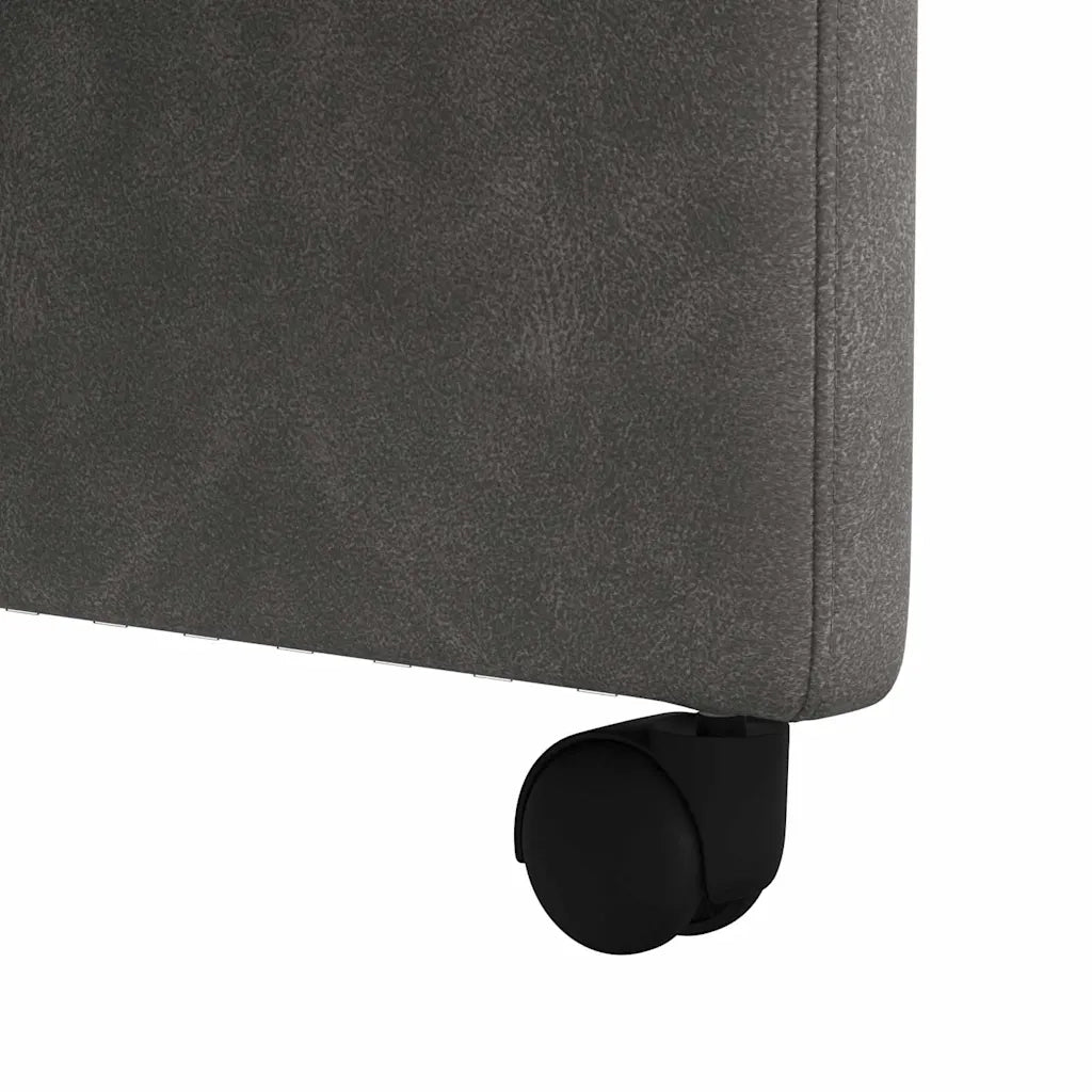 Sedie da Pranzo con Ruote con ruote 2 pcs Nero 58 x 67 x 97 cm 42017892