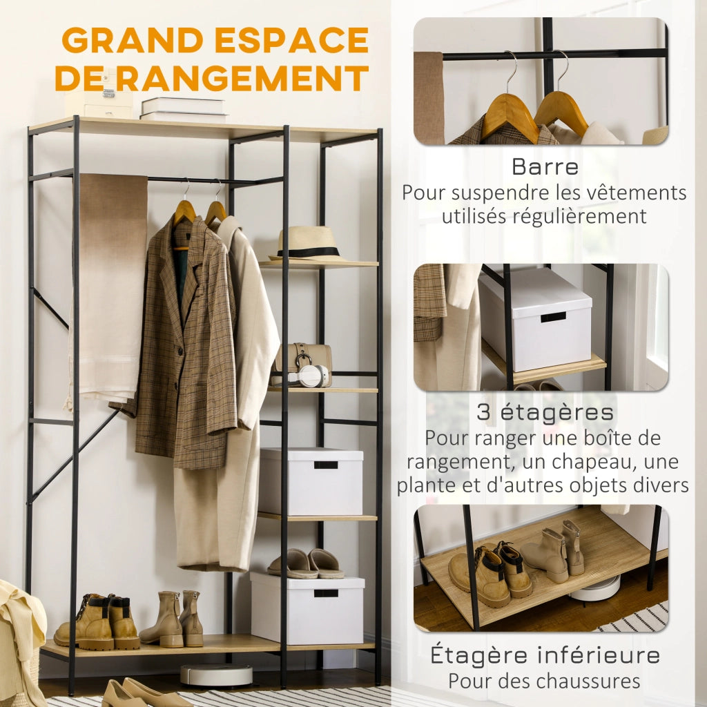 Armadio appendiabiti in metallo stile industriale ¨C zephmum ¨C 100x46x170.5 cm