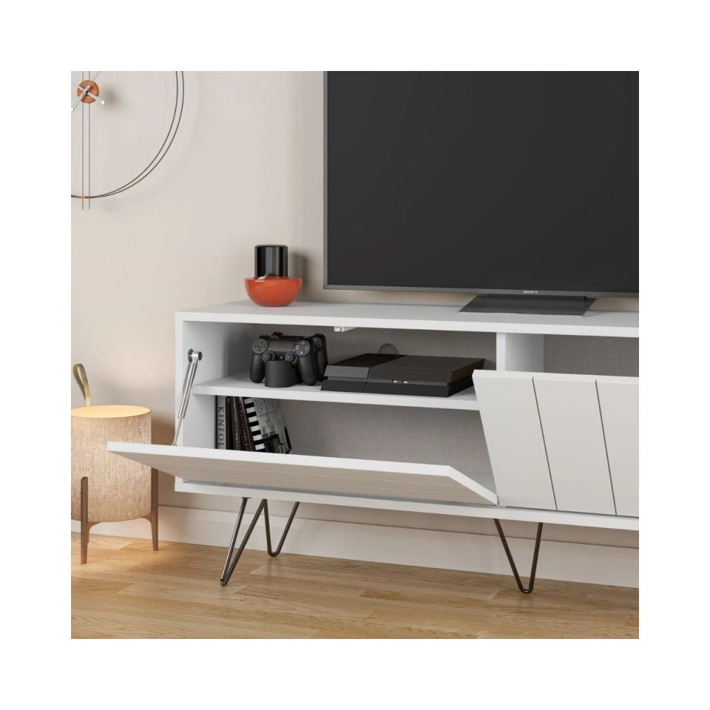 Mobile porta Tv con due ante a ribalta Piccadilly 139x36x57 colore bianco