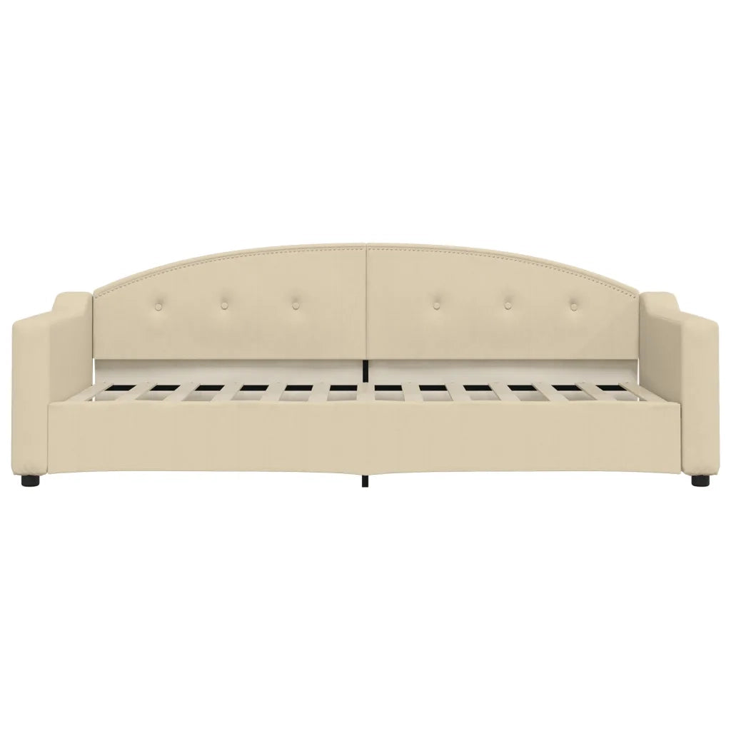 Divano Letto con Materasso Crema 80x200 cm in Tessuto 3197511