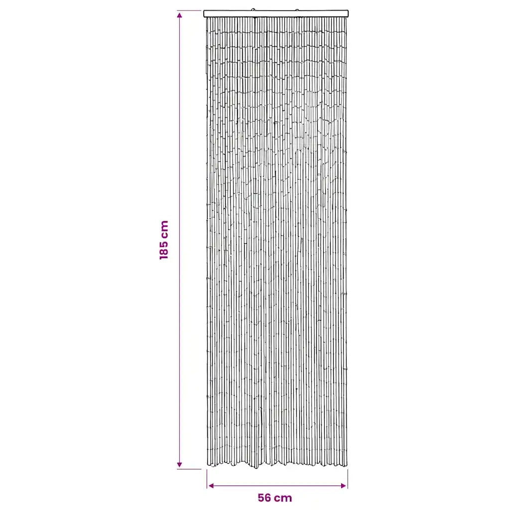 Tenda Antimosche per Porte in Bambù 56x185 cm 43720