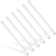Maniglie per tende - senza fori - 6 pezzi - bianco - 30 a 50 cm