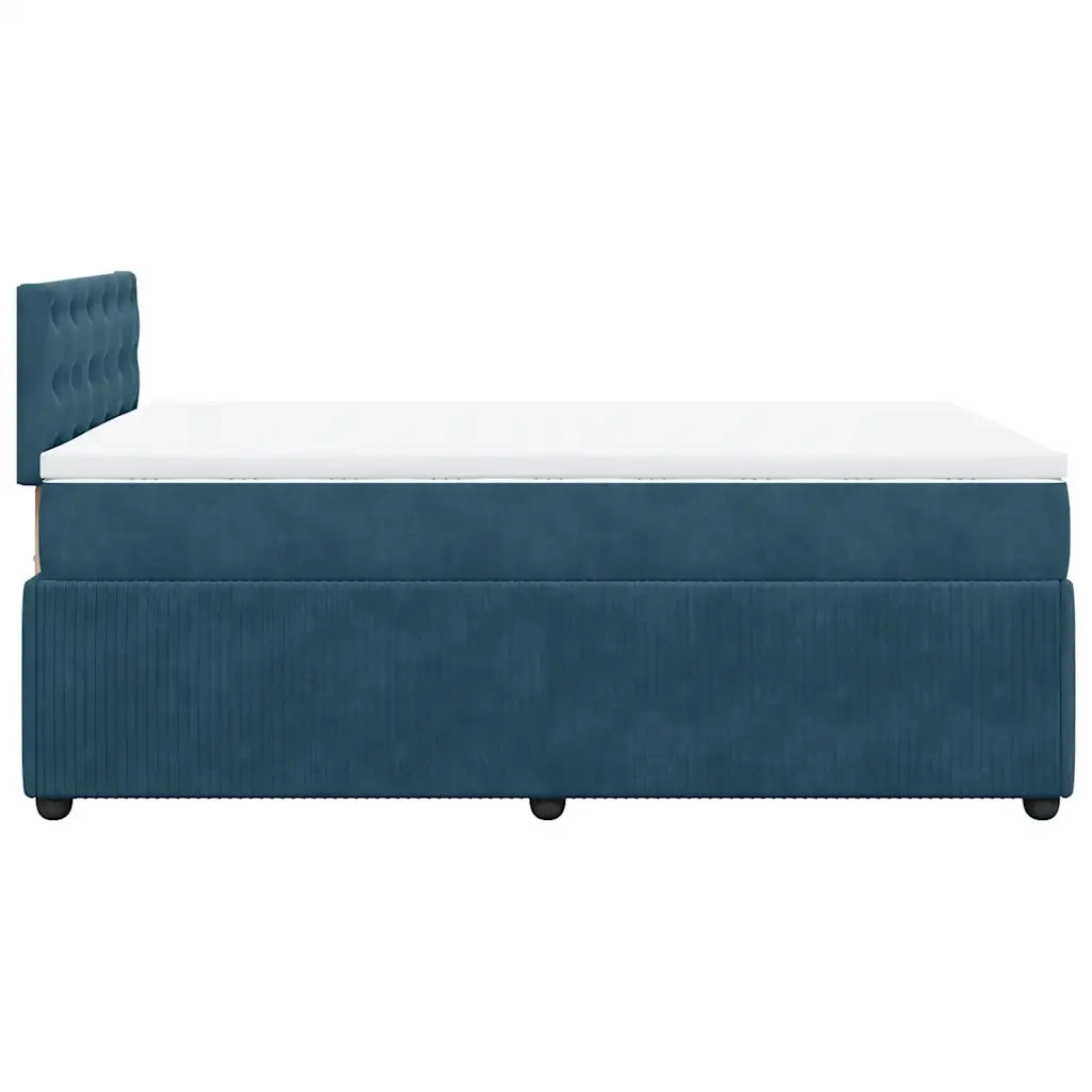 Giroletto a Molle con Materasso Blu 120x190 cm in Velluto 3287702