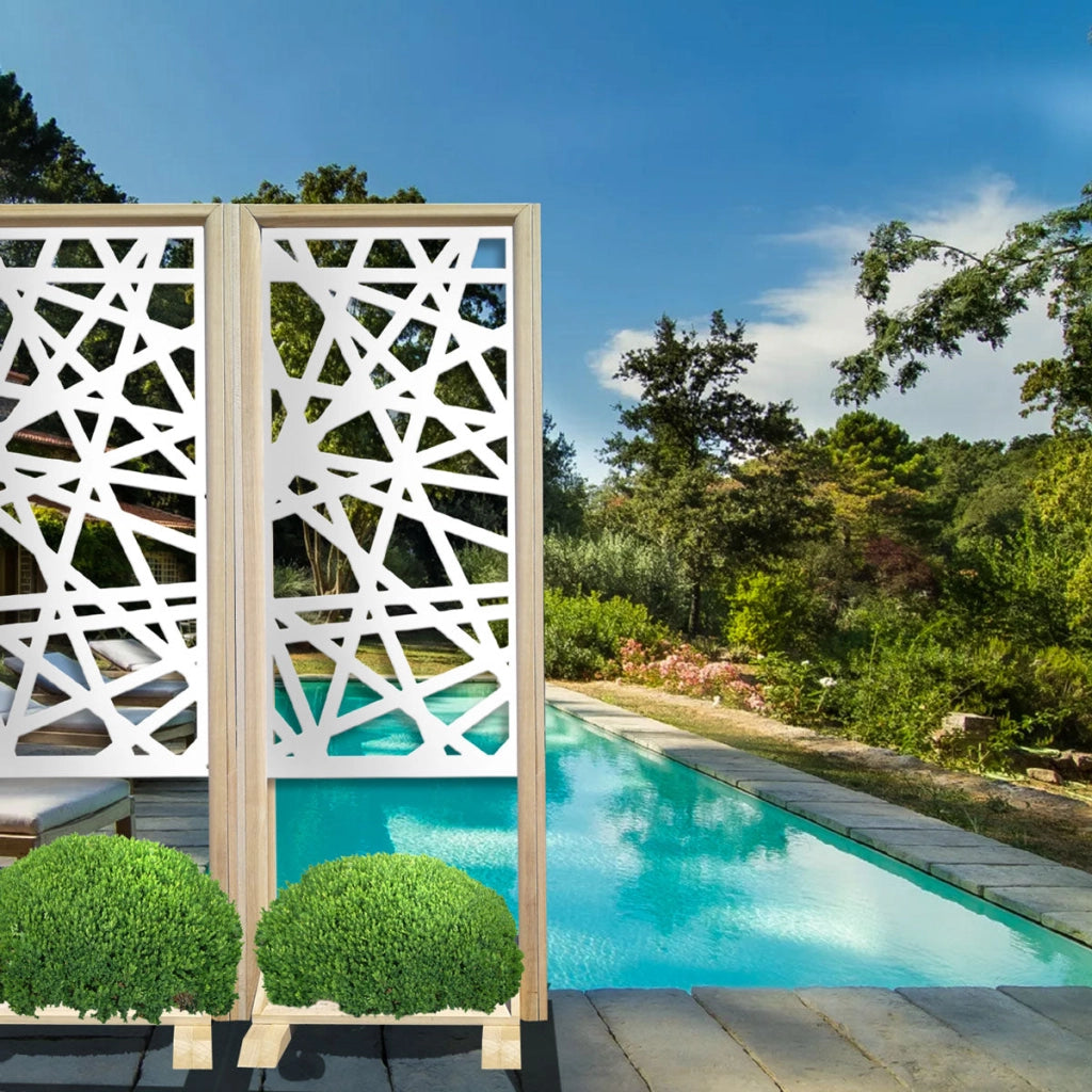 DIAGONAL MEDIUM - Separè  - Paravento modulabile - 70x190cm - in Legno e PVC Colore: bianco