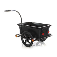 Rimorchio per bici con recipiente da 90 l per carichi fino a 80 kg, con pneumatici da 16"
