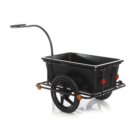 Rimorchio per bici con recipiente da 90 l per carichi fino a 80 kg, con pneumatici da 16"