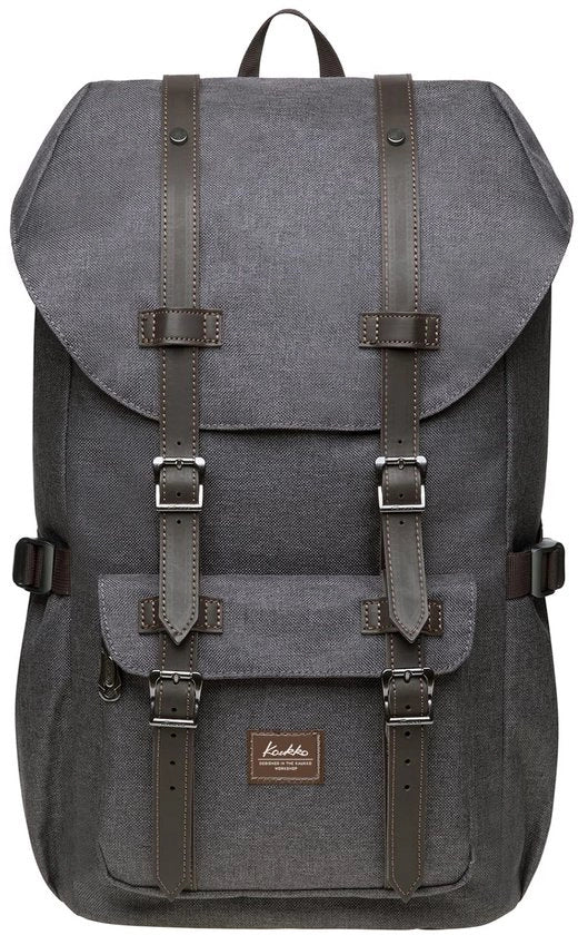 Borsa per laptop, zaino esterno funzionale per viaggi e campeggio, zaino studentesco per studenti, con tasca per caffè (K1023), unico e elegante
