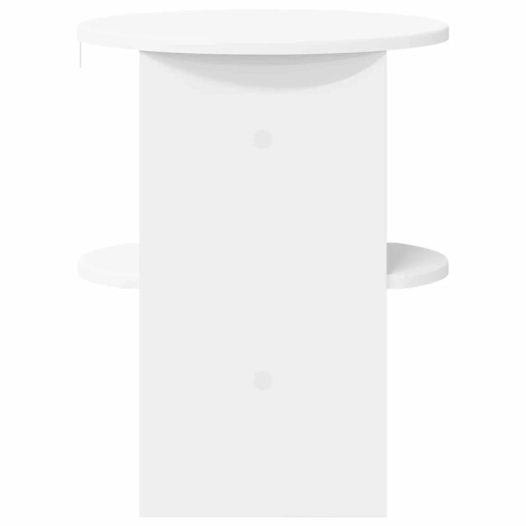 Mobile laterale Bianco Ø40 x 50 cm Legno ingegnerizzato 899816
