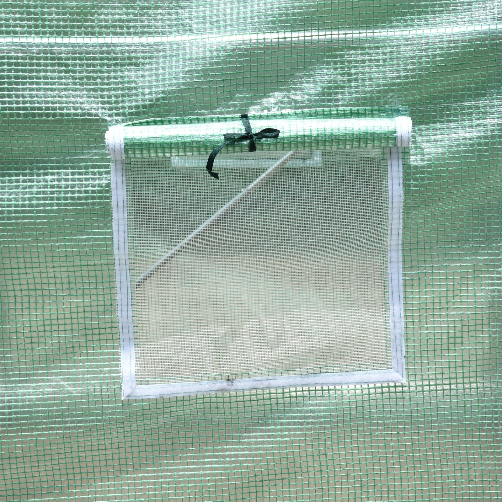 Serra a Tunnel da Giardino Struttura in Acciaio con 8 Finestre Verde 500x200x210 cm