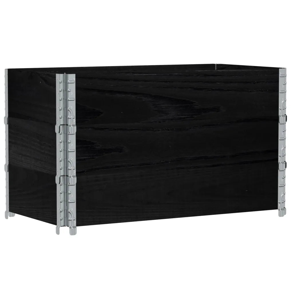 Fioriera da Giardino Nera 100x50 cm in Legno Massello di Pino 3295428