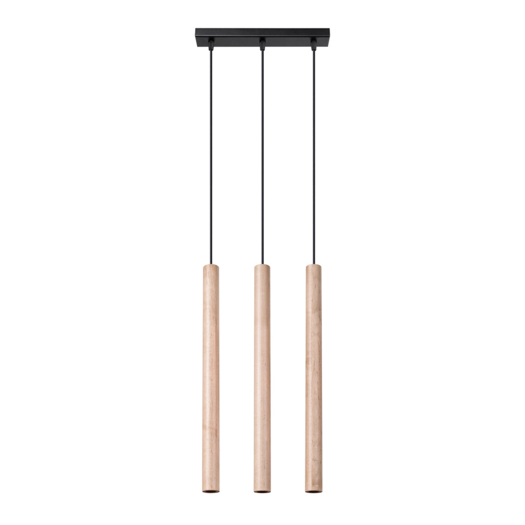 Lampada da soffitto in legno a 3 luci PASTELO Peach Puff, design moderno e minimalista