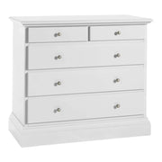 Cassettiera 5 cassetti classica shabby bianco 117x51x101 (6070) - Mobili 2G