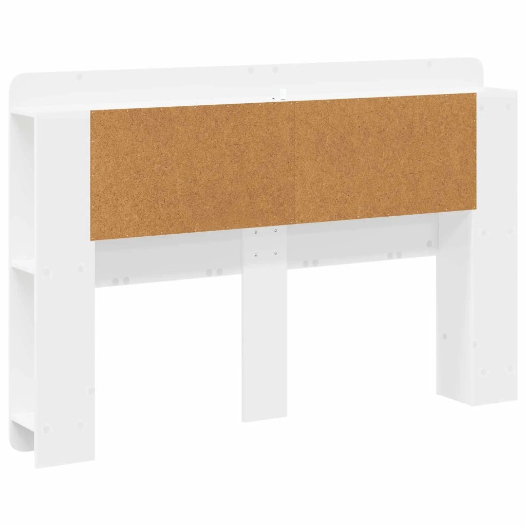 Testata del letto con archiviazione Bianco Legno ingegnerizzato 8001282
