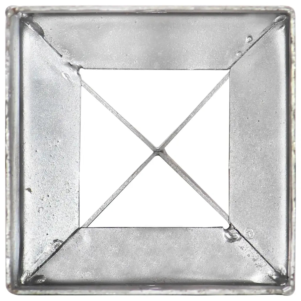 Picchetti di Terra 6 pz Argento 10x10x76 cm in Acciaio Zincato 145420