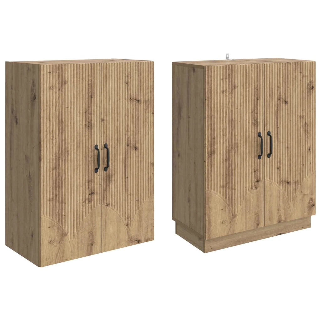 Set di armadi 2 pcs Rovere Artigianale Legno ingegnerizzato