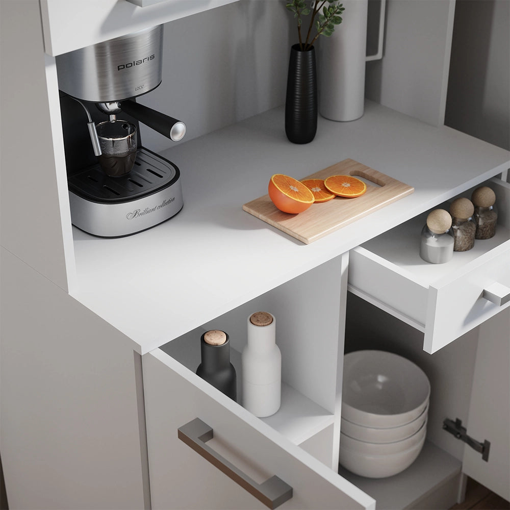 Vicco Buffet da cucina Bianco 83.6 x 188.5 cm con 4 porte e 1 cassetto