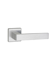 Maniglia di design Zibel, per porta, su rosetta quadrata, satinato - FROSIO BORTOLO