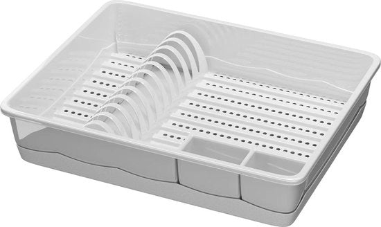 Aria di cucina in plastica BPA-free, grande formato, bianco, prodotto in UE